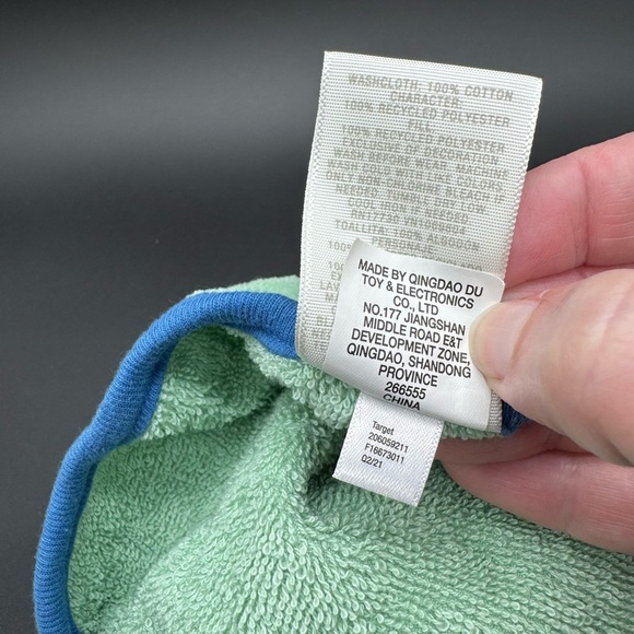 Cloud Island Rhinoceros Lovey Blue Small Terry cloth 8.5 In - Picture 6 of 7